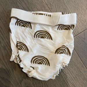 Spearmint baby rust rainbows ruffle bummies